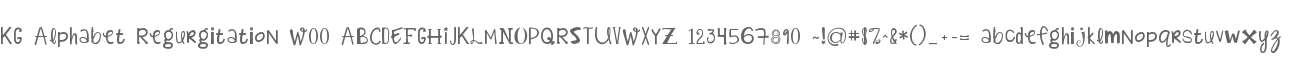 KG Alphabet Regurgitation W00