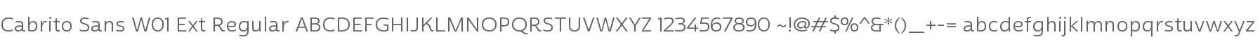 Cabrito Sans W01 Ext Regular