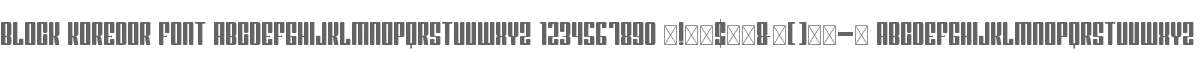 Block Koredor Font