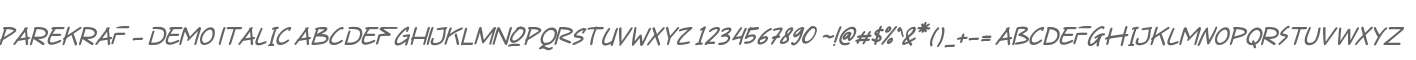 Parekraf - Demo Italic