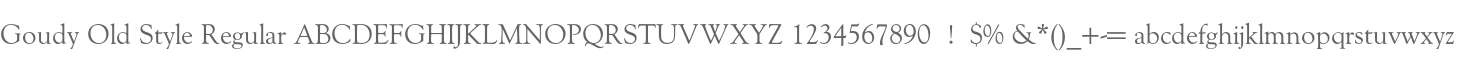Goudy Old Style Regular