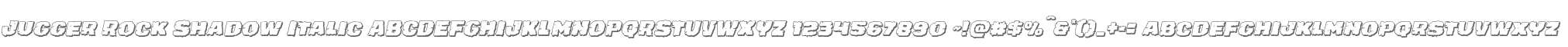Jugger Rock Shadow Italic
