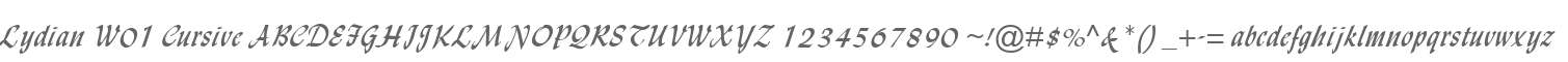 Lydian W01 Cursive