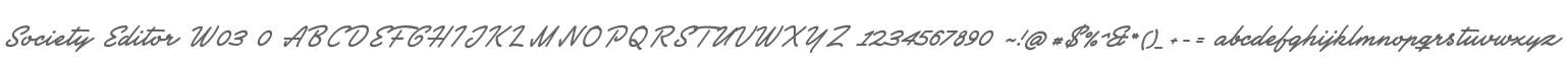 Society Editor W03 0