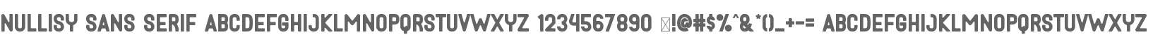 Nullisy Sans Serif