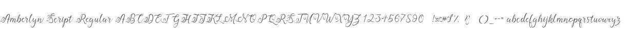 Amberlyn Script Regular