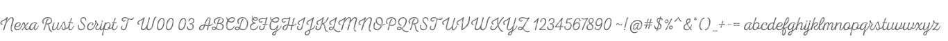 Nexa Rust Script T W00 03