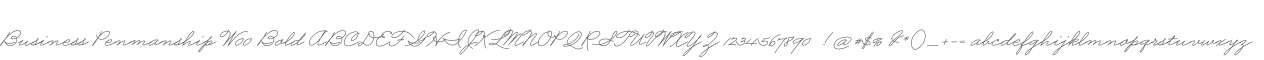Business Penmanship W00 Bold