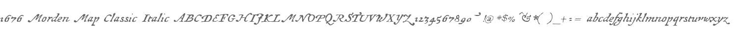 1676 Morden Map Classic Italic