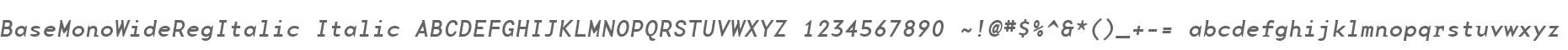 BaseMonoWideRegItalic Italic