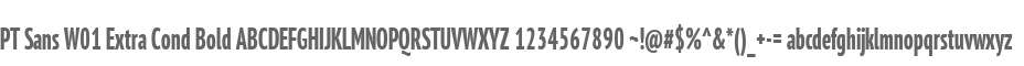 PT Sans W01 Extra Cond Bold
