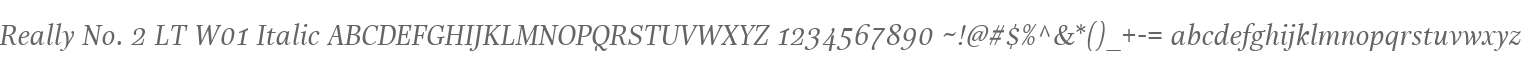 Really No. 2 LT W01 Italic