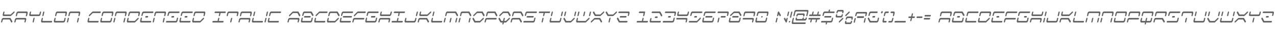 Kaylon Condensed Italic