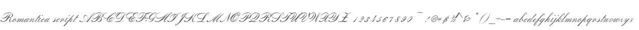Romantica script