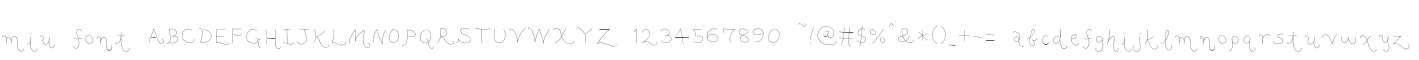 miu font