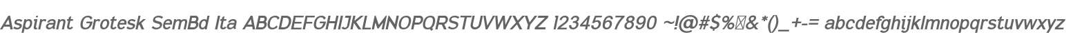 Aspirant Grotesk SemBd