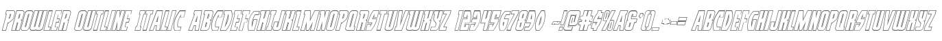 Prowler Outline Italic