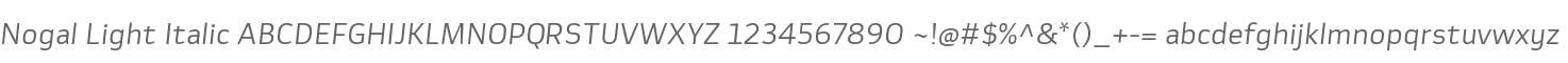 Nogal Light Italic