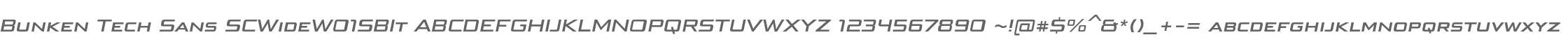 Bunken Tech Sans SCWideW01SBIt