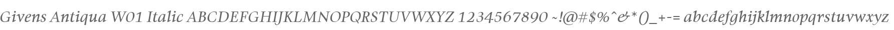 Givens Antiqua W01 Italic