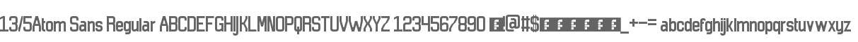 13/5Atom Sans Regular