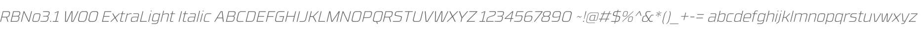 RBNo3.1 W00 ExtraLight Italic