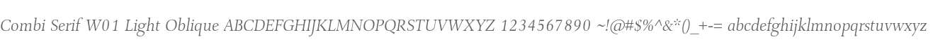 Combi Serif W01 Light Oblique