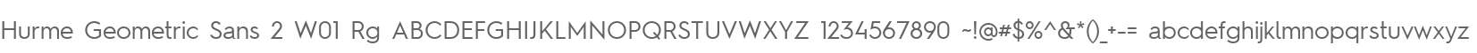Hurme Geometric Sans 2 W01 Rg