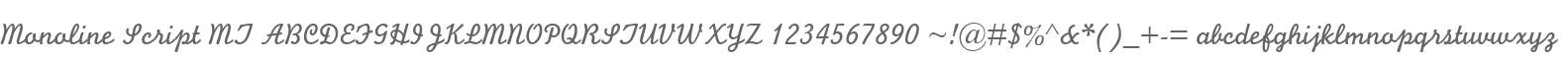 Monoline Script MT
