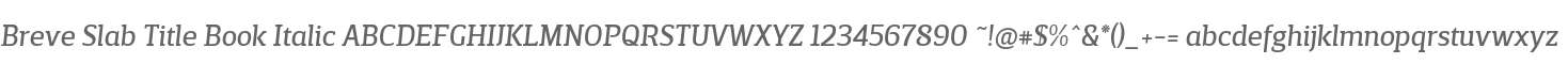 BreveSlabTitle-BookItalic