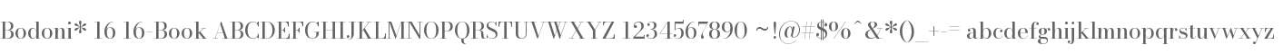 Bodoni* 16 Book