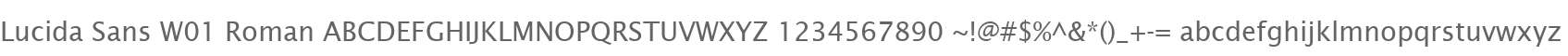 Lucida Sans W01 Roman