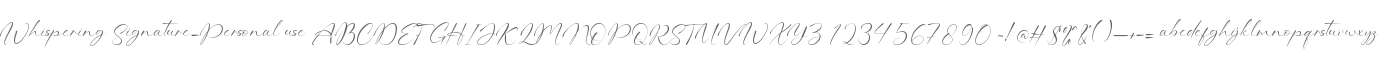 Whispering Signature-Personal use