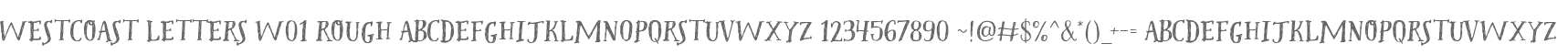 Westcoast Letters W01 Rough