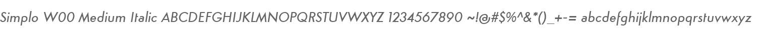 Simplo W00 Medium Italic