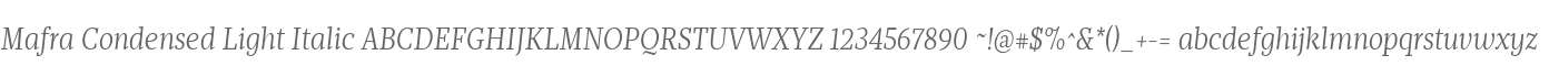 Mafra Condensed Light Italic