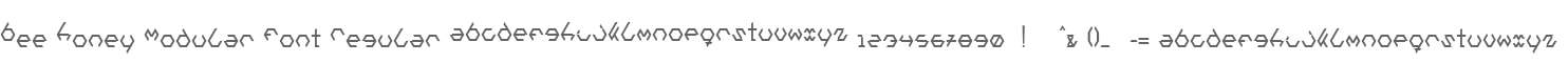 Bee Honey Modular Font
