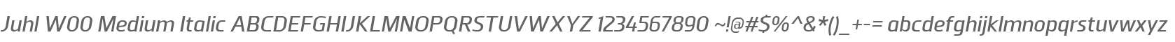 Juhl W00 Medium Italic