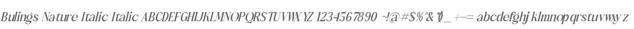 Bulings Nature Italic