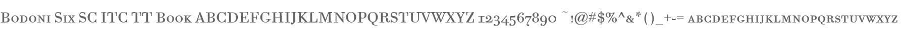 Bodoni Six SC ITC TT Book