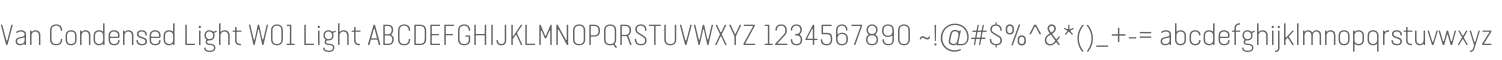 Van Condensed Light W01 Light