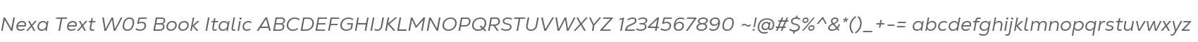 Nexa Text W05 Book Italic