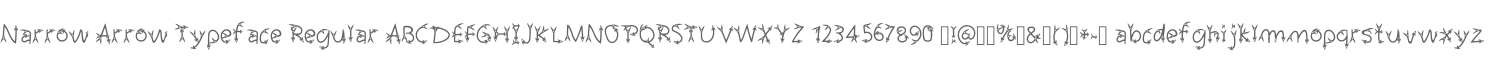 Narrow Arrow Typeface Regular
