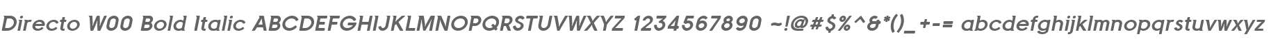 Directo W00 Bold Italic