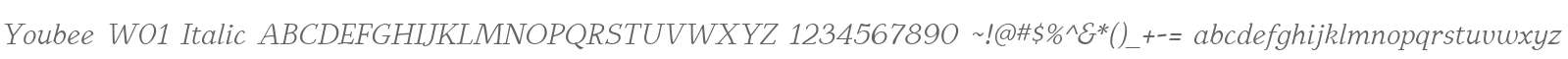Youbee W01 Italic