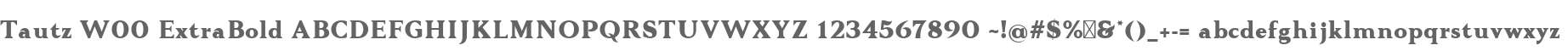 Tautz W00 ExtraBold
