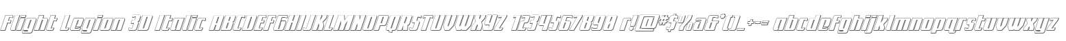Flight Legion 3D Italic
