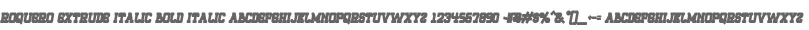 ROQUERO Extrude Italic Bold Italic