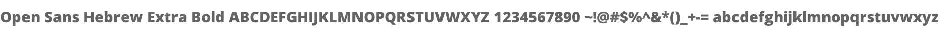 Open Sans Hebrew Extra Bold