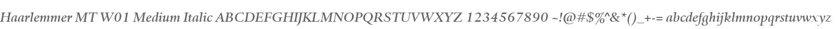 Haarlemmer MT W01 Medium Italic
